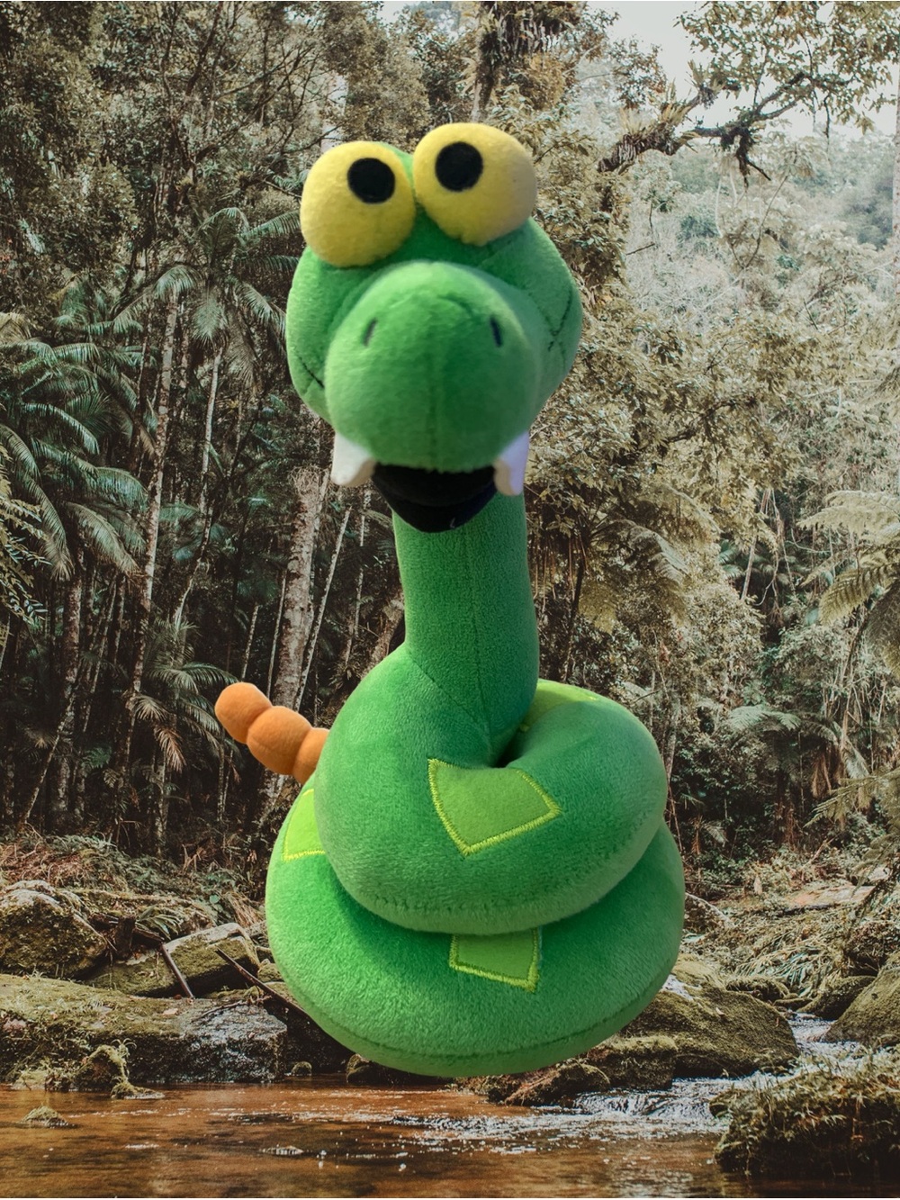 Disney Parks The Jungle Book Kaa Plush Green Snake 9"